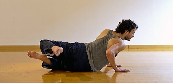 A student doing a Feldenkrais® Awareness Through Movement lesson.