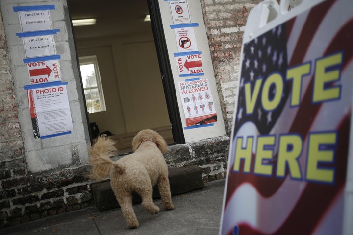 An animal protection lobbying group says it would not be in this dog's best interest to vote for GOP presidential nominee Don