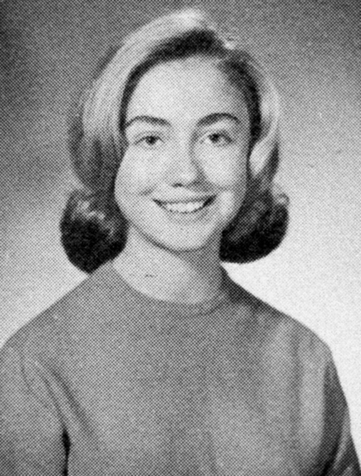 Portrait of Hillary Rodham Clinton as a high school student at Maine East High School, Park Ridge, Illinois, 1965.