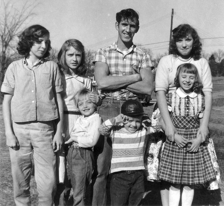 Uncle Paul (top-center) and my mother (top, second from left), in 1957. 