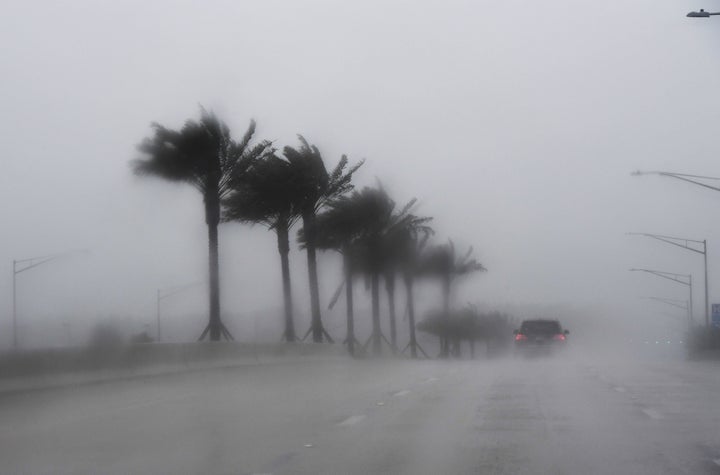 Hurricane Matthew battered Florida overnight with heavy rains and winds.