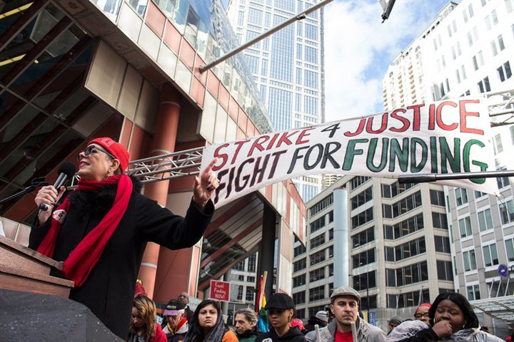 Karen Lewis speaking at the April 1st 2015 Day of Justice