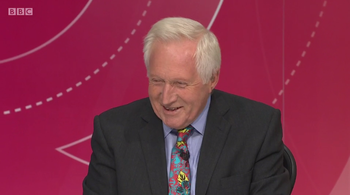 Dimbleby couldn't hide his awkwardness