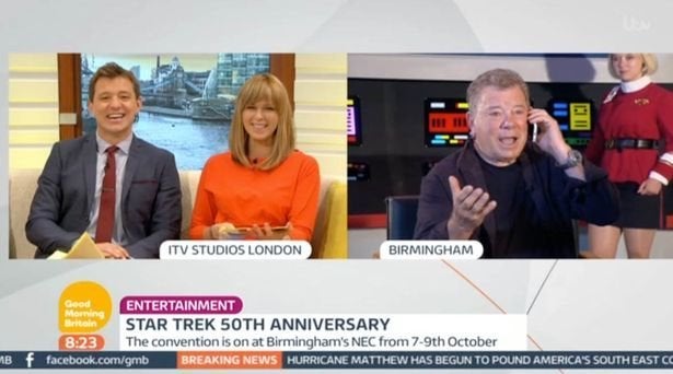 William Shatner was interviewed by Ben Shephard and Kate Garraway