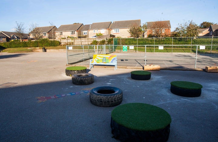 <a href="https://liskeardhillfortprimary.org.uk/" target="_blank" role="link" class=" js-entry-link cet-external-link" data-vars-item-name="Hillfort Primary School" data-vars-item-type="text" data-vars-unit-name="57f7704ee4b01fa2b903cdcb" data-vars-unit-type="buzz_body" data-vars-target-content-id="https://liskeardhillfortprimary.org.uk/" data-vars-target-content-type="url" data-vars-type="web_external_link" data-vars-subunit-name="article_body" data-vars-subunit-type="component" data-vars-position-in-subunit="4">Hillfort Primary School</a> playground.