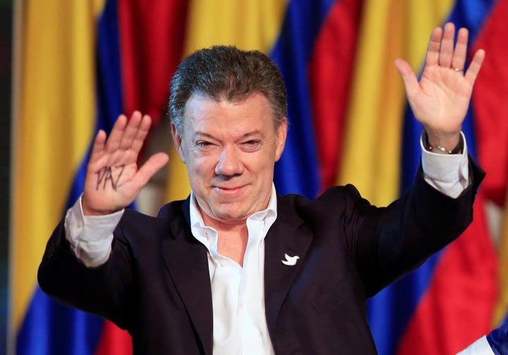 <strong>Colombian President Juan Manuel Santos has been awarded the Nobel Peace Prize.</strong>