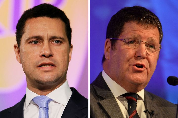 Woolfe, left, and Hookem, right, clashed at a meeting of Ukip MEPs yesterday