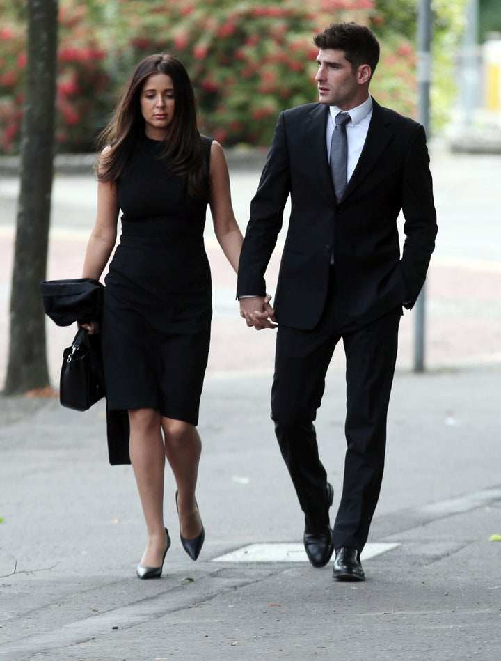 Evans with his partner Natasha Massey 