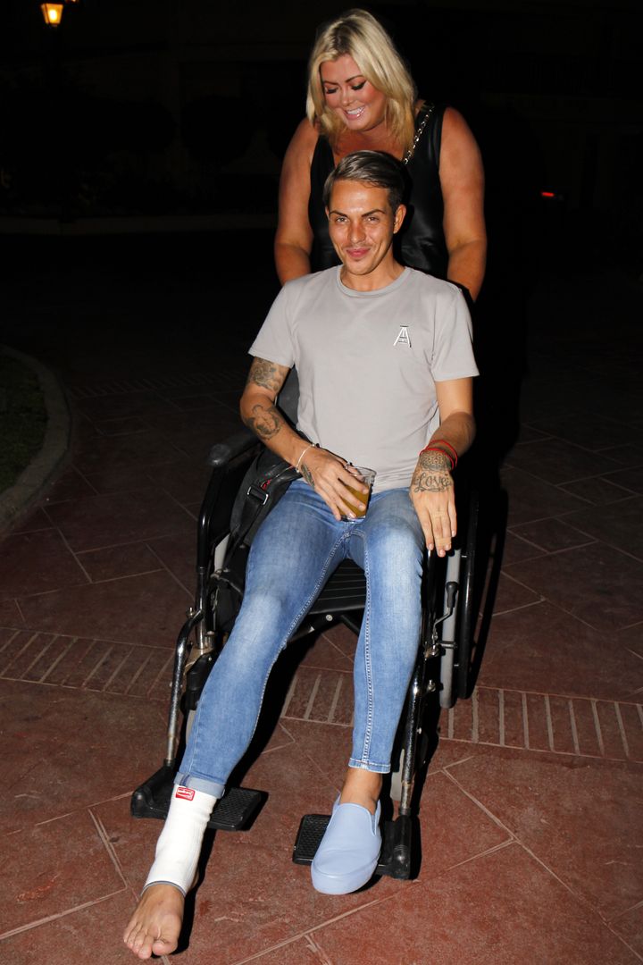 A more-covered Bobby Norris in Marbella
