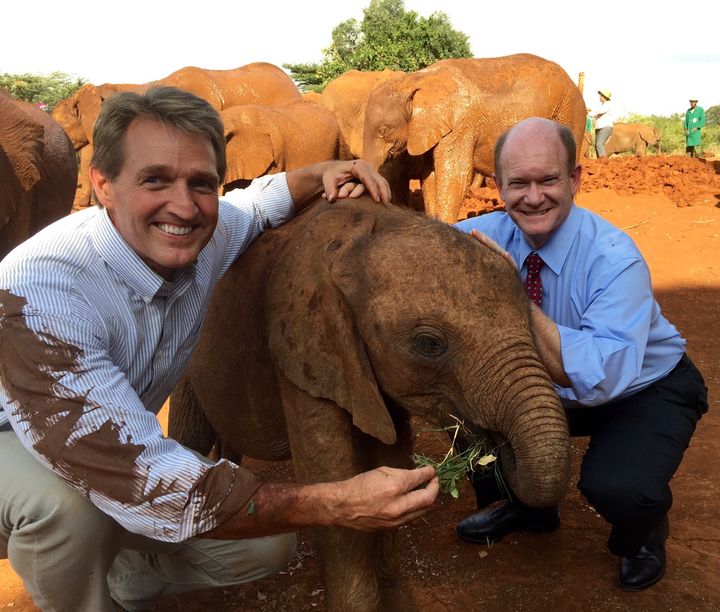 Senator Flake and I at the David Sheldrick Wildlife Trust near Nairobi, Kenya, in July 2015