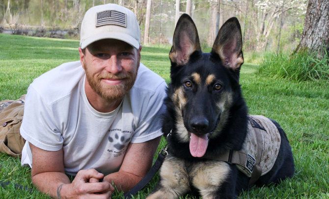 Christopher Baity, a veteran Marine Corps Dog Trainer and founder of Semper K9 Assistance Dogs, is the 2016 recipient of the Red Bandanna Hero Award.
