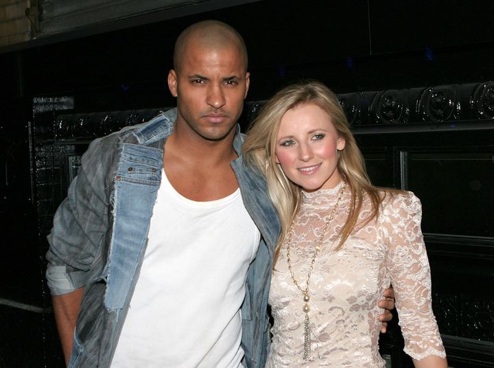 <strong>Carley with her ex, Ricky Whittle, in 2008</strong>