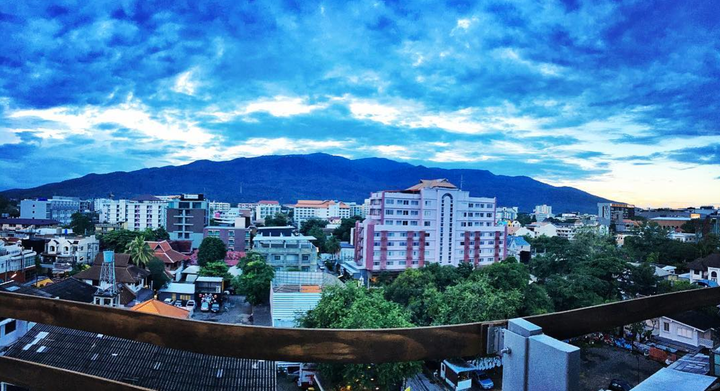 Working from a rooftop in Chiang Mai, Thailand