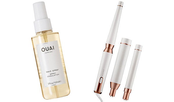<strong><a href="https://www.cultbeauty.co.uk/ouai-haircare-wave-spray.html" target="_blank" role="link" class=" js-entry-link cet-external-link" data-vars-item-name="Ouai Haircare Wave Spray " data-vars-item-type="text" data-vars-unit-name="57cd4b81e4b01e35922b8e2f" data-vars-unit-type="buzz_body" data-vars-target-content-id="https://www.cultbeauty.co.uk/ouai-haircare-wave-spray.html" data-vars-target-content-type="url" data-vars-type="web_external_link" data-vars-subunit-name="article_body" data-vars-subunit-type="component" data-vars-position-in-subunit="15">Ouai Haircare Wave Spray </a>(£22), <a href="https://t3haircare.co.uk/collections/convertible-collection/products/whirl-trio-styling-wand" target="_blank" role="link" class=" js-entry-link cet-external-link" data-vars-item-name="T3 Whirl Trio Interchangeable Styling Wand" data-vars-item-type="text" data-vars-unit-name="57cd4b81e4b01e35922b8e2f" data-vars-unit-type="buzz_body" data-vars-target-content-id="https://t3haircare.co.uk/collections/convertible-collection/products/whirl-trio-styling-wand" data-vars-target-content-type="url" data-vars-type="web_external_link" data-vars-subunit-name="article_body" data-vars-subunit-type="component" data-vars-position-in-subunit="16">T3 Whirl Trio Interchangeable Styling Wand</a> (£199)</strong>