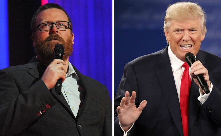 Boyle, left, tackled Trump, right, over his performance on Sunday