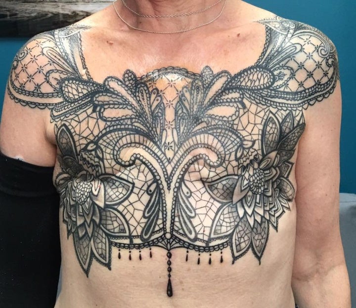 Breast Cancer Survivors Mastectomy Tattoo Transforms Her Scars Into 