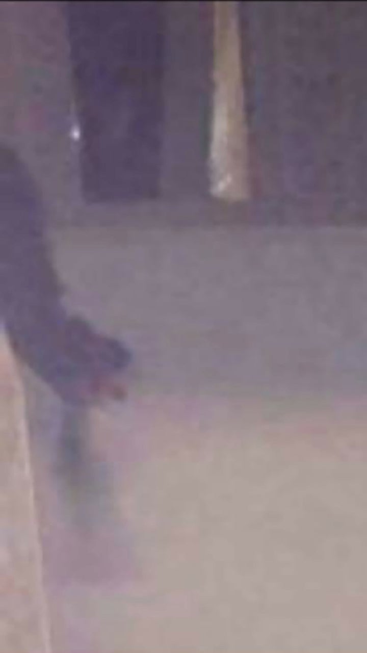 <strong>Claire Cowell claims this image shows the arm of the so-called Black Monk of Pontefract, holding a rosary </strong>