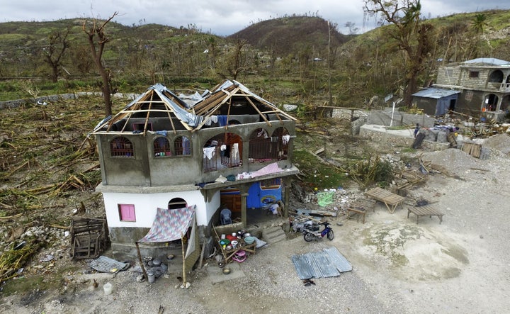 The destruction caused by Hurricane Matthew in Port-Salut, southwest of Port-au-Prince in Haiti.