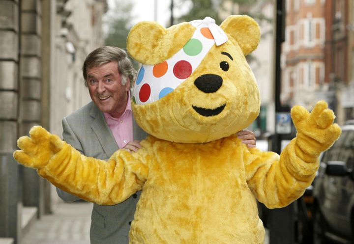 Sir Terry with Pudsey the bear