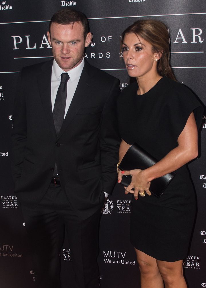 <strong>Coleen Rooney with husband Wayne</strong>