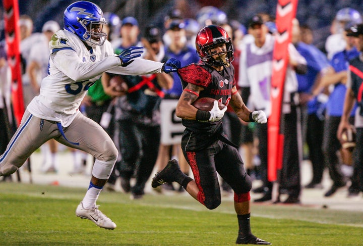 Senior running back D.J. Pumphrey moved into 14th all-time on college football's rushing list.