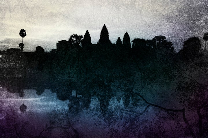 Angkor Wat double exposure