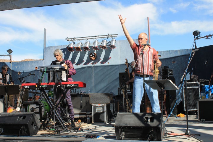 New York City-based band TriBeCaStan performed at Joshua Tree Music Festival on Saturday. October 2016.