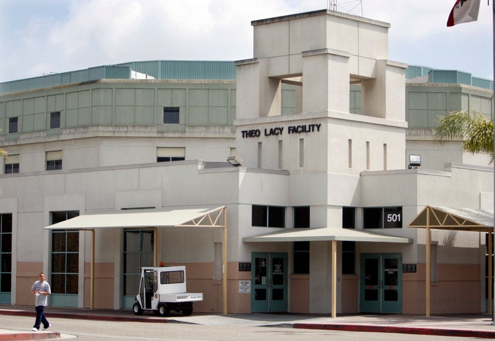 An exterior view of the Theo Lacy Facility in Orange, California, where prisoner John Chamberlain was beaten to death by other inmates in 2006.