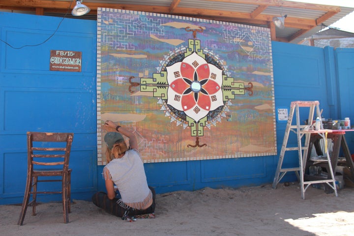 Visual artist Andria Dawn was one of the many art installations at the festival. 