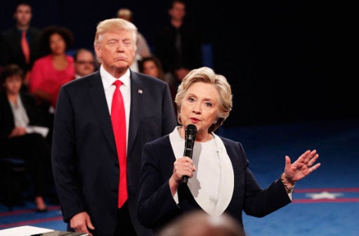 Trump stalks Hillary