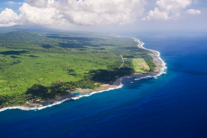 An aerial view of Vanuatu's stunning coastline.