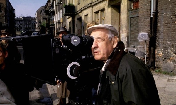 Wajda on the set.