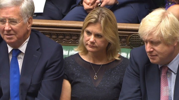 <strong>Fallon, left, and Greening, centre, appeared to row back on the original plans</strong>