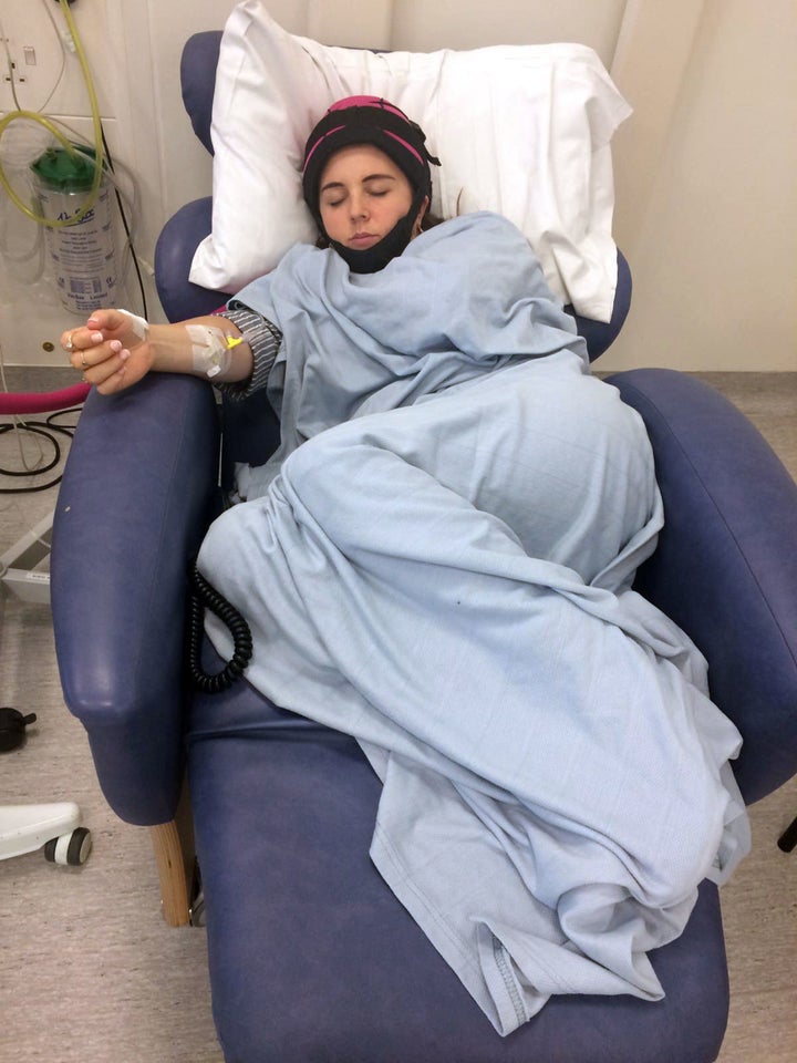 Gemma Patten during chemotherapy