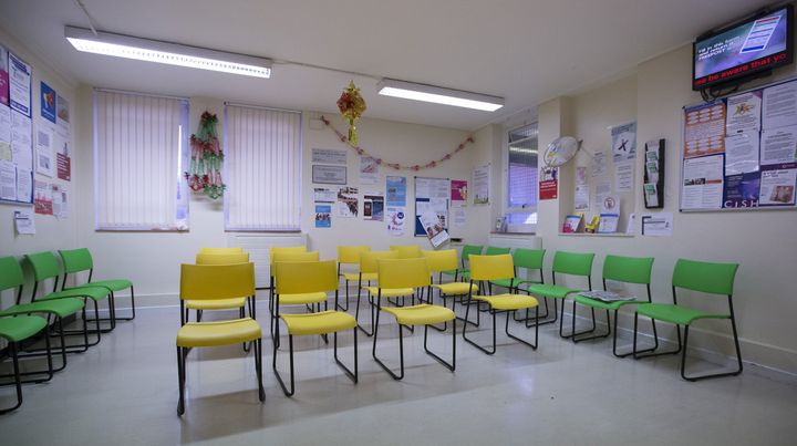The waiting area of a General Practitioners surgery in North London
