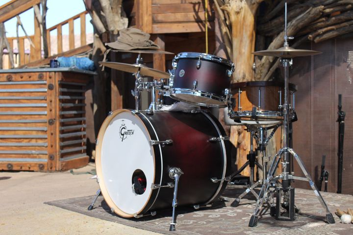 Drum set at the Boogaloo stage. 