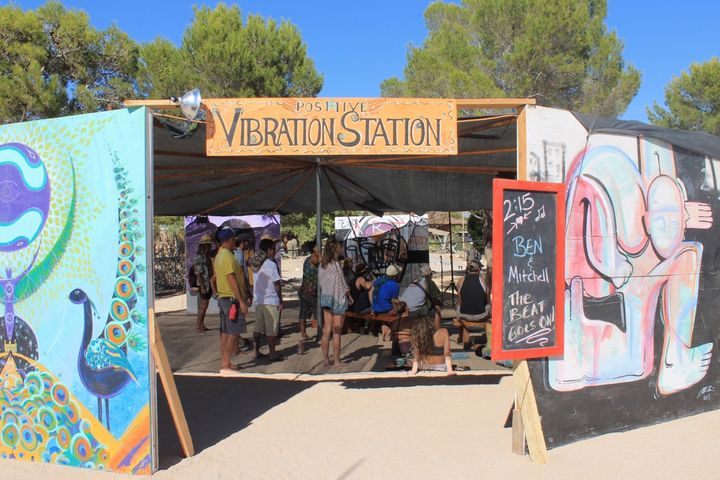 The Positive Vibration Station was a designated space for chakra balancing, sonic explorations, Khi Cong, music and more.