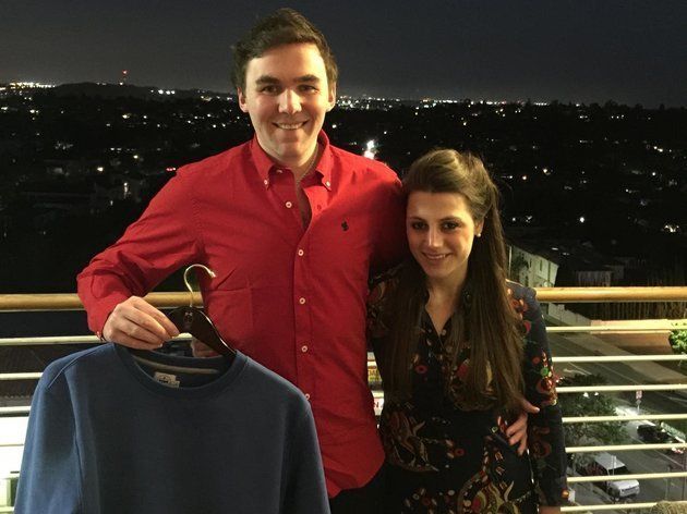 Tom Cridland and his girlfriend and business partner of seven years, Deborah Marx, in Los Angeles, where they spend a few months out of the year promoting the brand. 