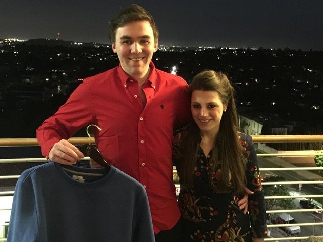 Tom Cridland and his girlfriend and business partner of seven years, Deborah Marx, in Los Angeles, where they spend a few months out of the year promoting the brand. 