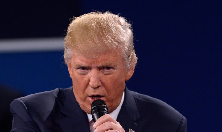 Donald Trump continued to claim that he is self-funding his campaign at the second presidential debate.