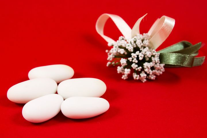 Sugared almonds are a traditional wedding favor in Italy.
