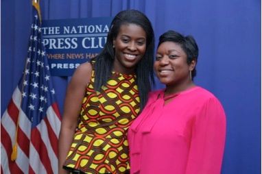Mariama Keita, Founder of HOIMA Initiative and Deesha Dyer, White House Social Secretary at the National Press Club in Washington D.C.