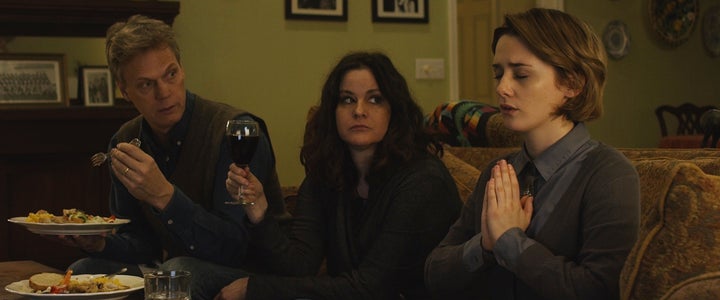 Peter Hedges, Ally Sheedy and Addison Timlin star in a scene from "Little Sister."