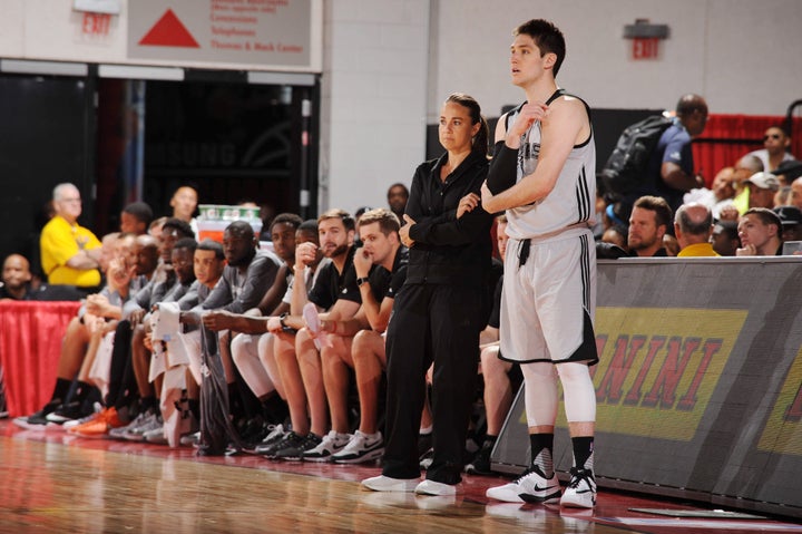 Becky Hammon, the first woman to earn a full-time NBA coaching job, led the Spurs to the 2015 Las Vegas Summer League championship.