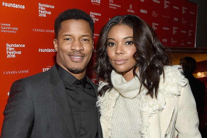 Nate Parker and Gabrielle Union on Jan. 25 in Park City, Utah, at the Sundance Film Festival.