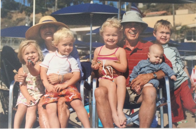 With all their grandkids in Santa Monica, California for my dad's 70th birthday