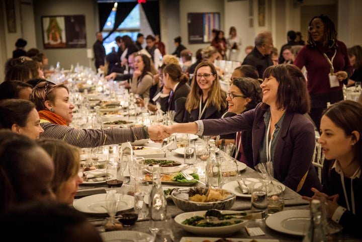 Attendees enjoying Sunday Supper at a Fresh Talk event.