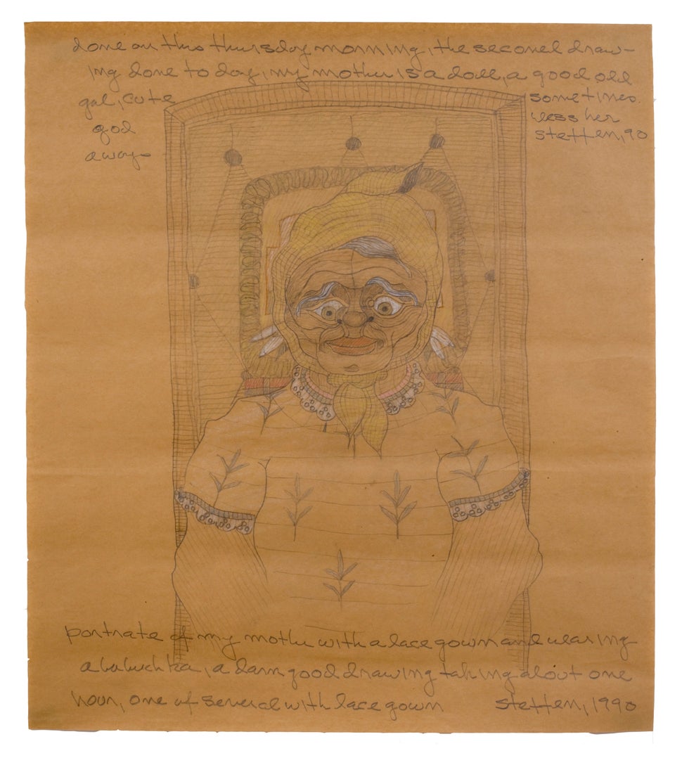 "Portrait of My Mother with Lace Gown," 1990