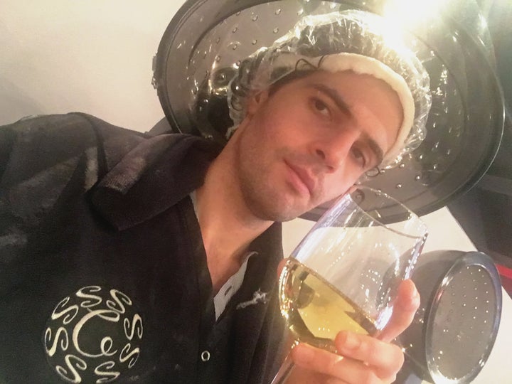 <strong>"Good morning from Paris I am getting ready for my big day Today I sign my exclusive recording contract and I have a