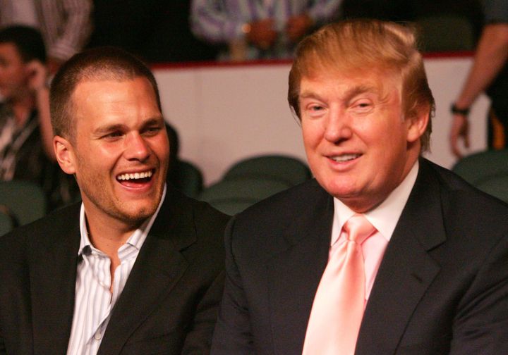 Tom Brady and Donald Trump in a 2005 photo.